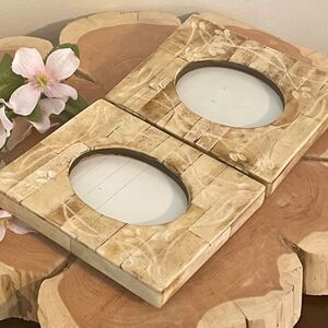 Artisan Bone-Carved Dual Photo Frame